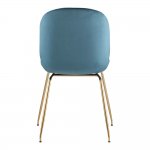 Turin chair, marengo velvet, gold legs