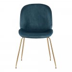 Turin chair, marengo velvet, gold legs