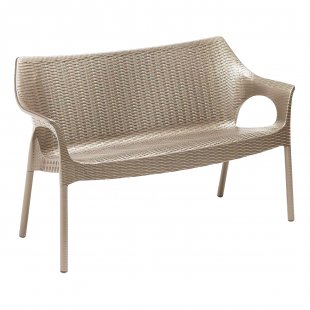 Plastic wicker sofa Olimpo Sofa, tortora