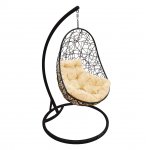 Hanging chair "Oval" with rattan