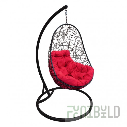 Hanging chair "Oval" with rattan