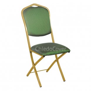 Chair Hit 20mm folding, gold, crown green