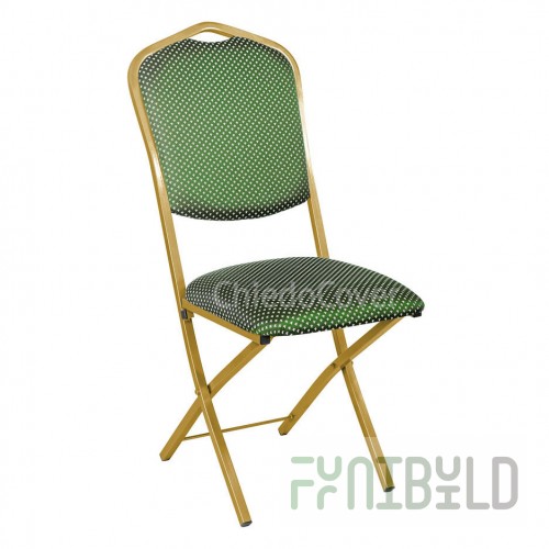 Chair Hit 20mm folding, gold, crown green