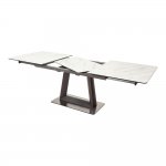Table Osvald 160 white marble, Italian ceramics