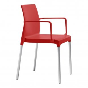 Plastic chair Chloe Mon Amour, red