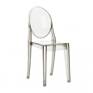 Victoria Ghost Chair Smoked, Plastic
