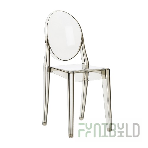 Victoria Ghost Chair Smoked, Plastic