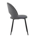 Chair Sophie velour, dark gray