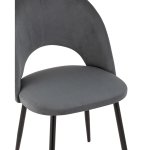 Chair Sophie velour, dark gray