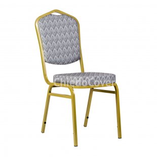 Chair Hit 20mm - gold, Zigzag gray