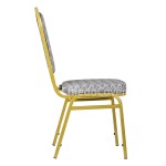 Chair Hit 20mm - gold, Zigzag gray