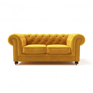 Chesterfield Lux ​​Sofa Two-seater Yellow