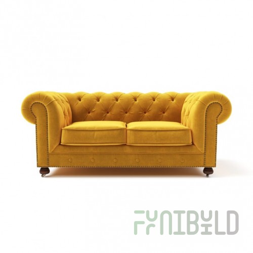 Chesterfield Lux ​​Sofa Two-seater Yellow
