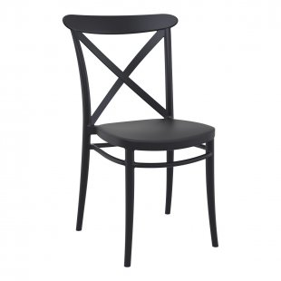 Plastic chair Cross, black