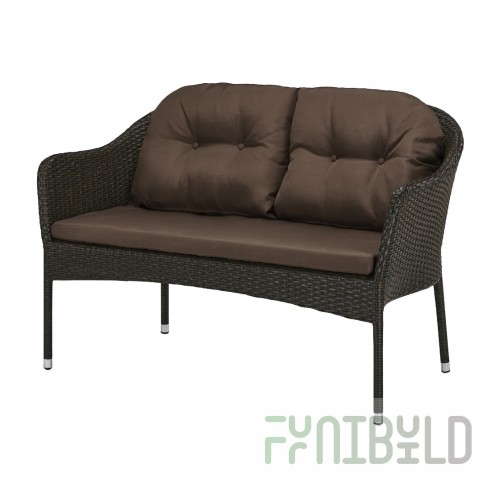 Glassan wicker sofa made of artificial rattan