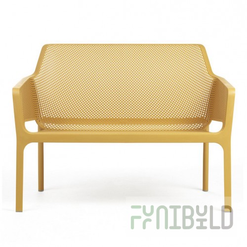 Sofa plastic Net Bench mustard