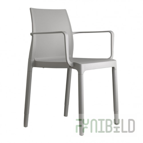 Plastic chair Chloe Trend Mon Amour, light gray