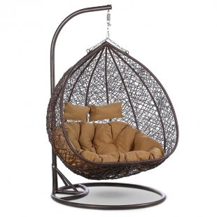 Hanging chair Vokov made of artificial rattan
