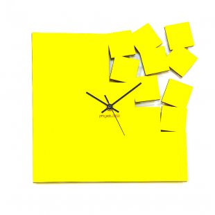 Wall clock Yellow square