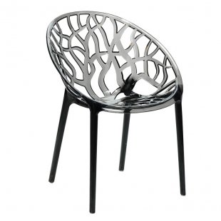 Chair Crystal Black, plastic
