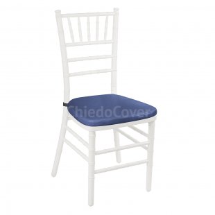 Cushion 01 for Chiavari chair, 3cm, blue leatherette