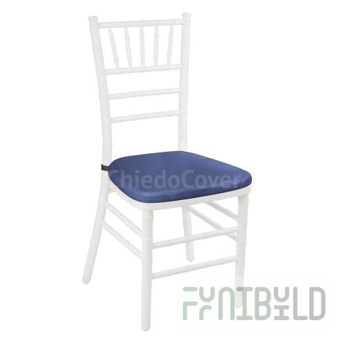 Cushion 01 for Chiavari chair, 3cm, blue leatherette