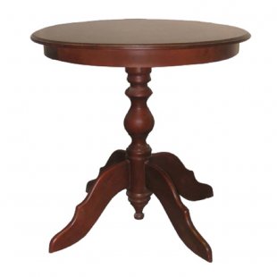 Dining table on one turned leg