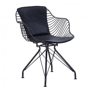 Thomas chair black with black cushion
