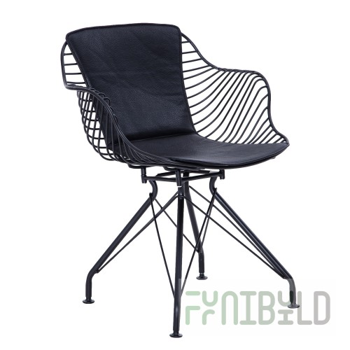 Thomas chair black with black cushion