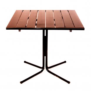 Table Leader 21, outdoor, made of slats, square
