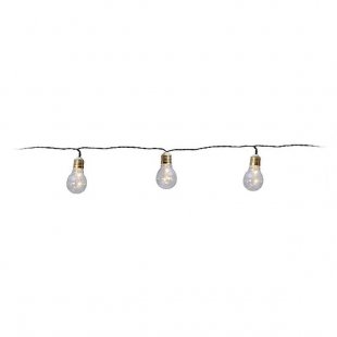 Retro garland Glow Party 10 transparent bulbs with extra warm white light
