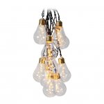 Retro garland Glow Party 10 transparent bulbs with extra warm white light