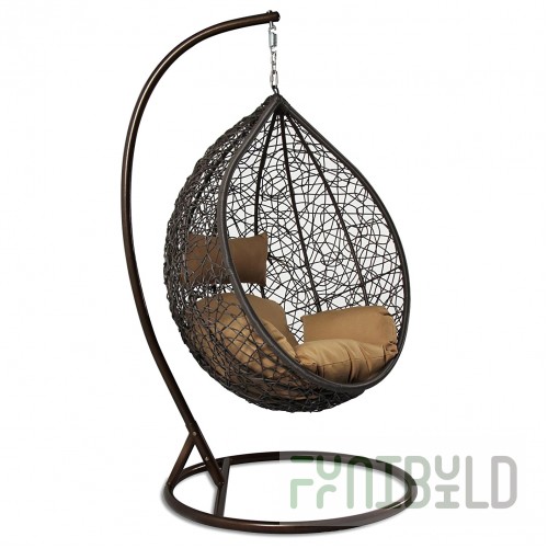 Fredrika hanging chair made of artificial rattan