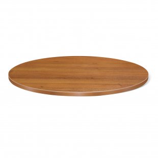 Table top chipboard, round, walnut