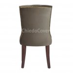 Half armchair Sharri brown velour Amore
