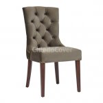 Half armchair Sharri brown velour Amore