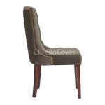 Half armchair Sharri brown velour Amore