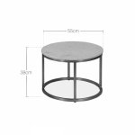 Madison Table x2, White Top, Black Frame