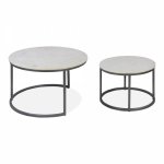 Madison Table x2, White Top, Black Frame