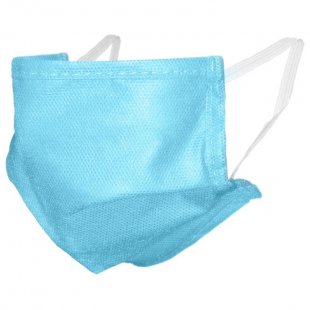 Hygienic mask, single-layer, with 2 parallel folds
