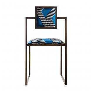 Designer chair Rugasa soft blue