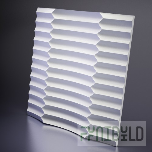Gypsum 3D panel Ruffle