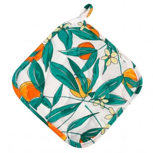 Potholder square Peach