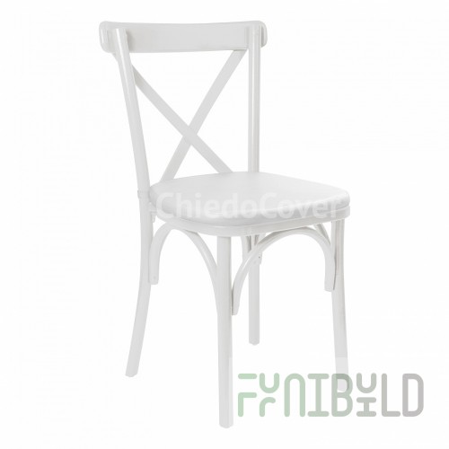 Crossback Chair Cushion, White