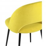 Chair Sophie velour matte yellow