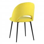 Chair Sophie velour matte yellow