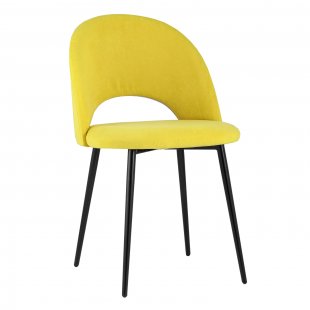 Chair Sophie velour matte yellow