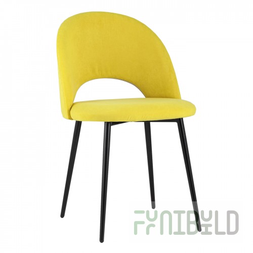Chair Sophie velour matte yellow