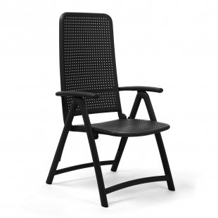 Plastic folding chair Darsena, anthracite