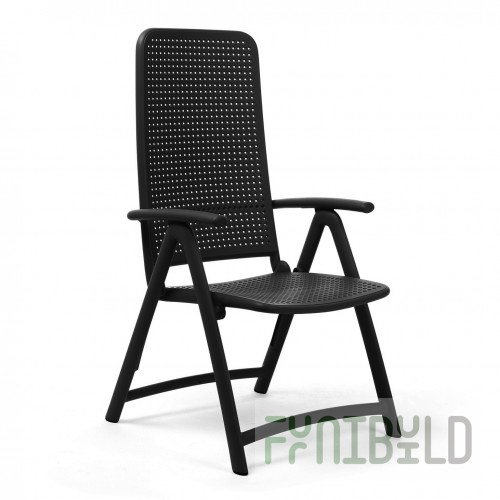 Plastic folding chair Darsena, anthracite